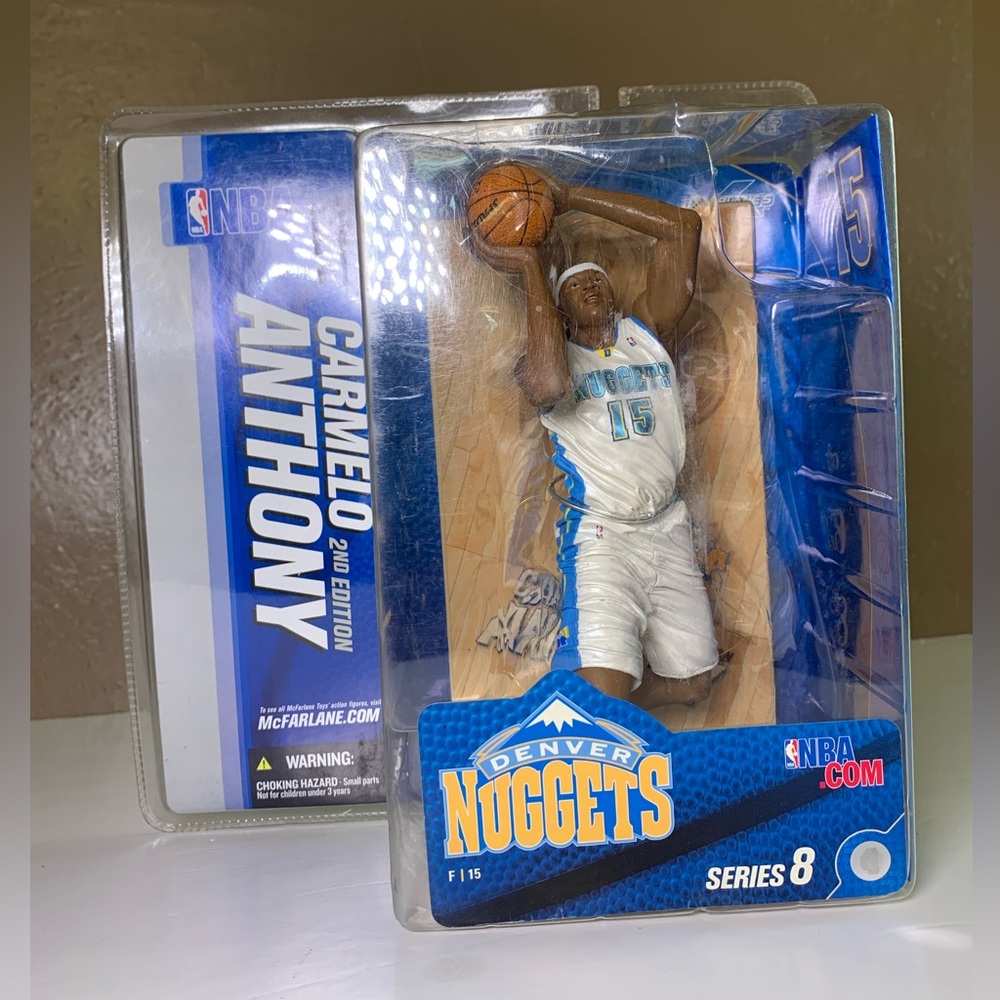 McFarlane series 8 2nd edition Carmelo Anthony Figure in Blue and White